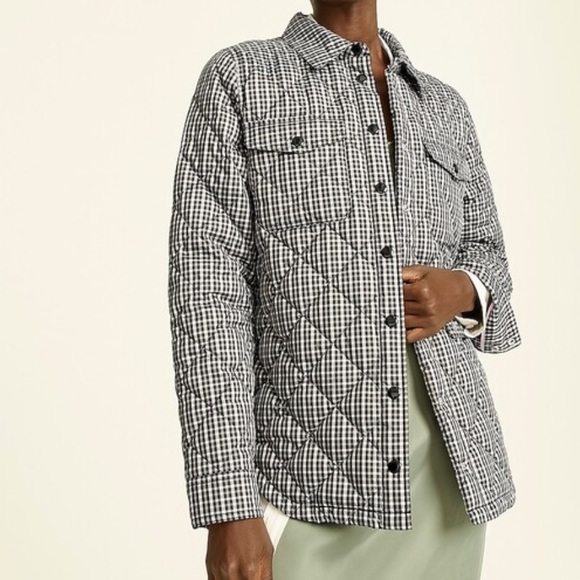 J.Crew PrimaLoft Quilted Plaid Puffer Shirt-Jacket L from FA2021 style#BA589 - Picture 1 of 11